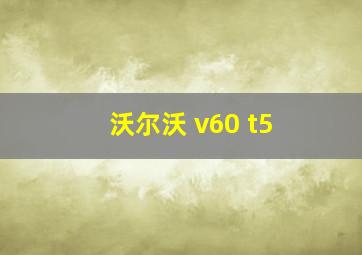 沃尔沃 v60 t5